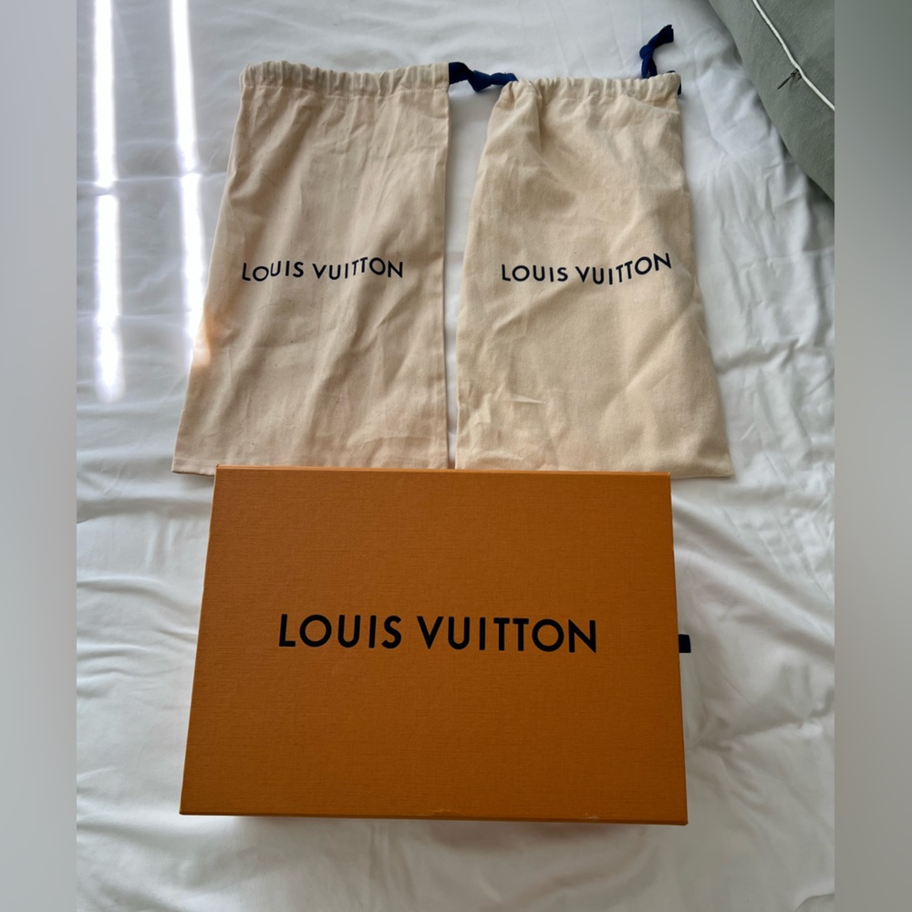 Louis Vuitton shoe box and dust bags